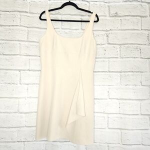 GIANNI BINI Women's Cream White Sleeveless Ruffle Penelope Mini Dress Size 10